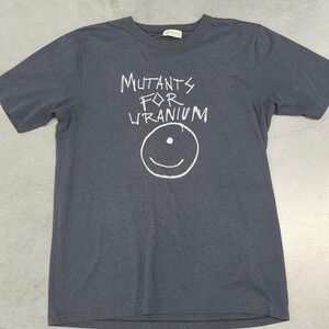 vintage smile face Grey and white mutants for uranium nuclear 90s grunge shirt